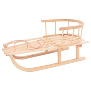 Sanki drewniane z oparciem na sezon zimowy!