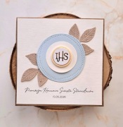 Kartka na Komunię dla chłopca, personalizowana