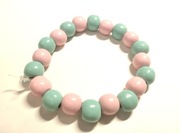 Bransoletka messie różowa z bladego drewna premium