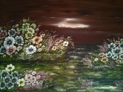 NOWY akryl, płótno "Nocny raj"