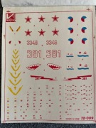 Kalkomania Su-25 UB scala 1/72 (Kanga)