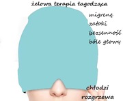 Opaska CZAPKA na MIGRENĘ Ból głowy BEZSENNOŚĆ Zatoki CHŁODZĄCA OGRZEWAJĄCA 
