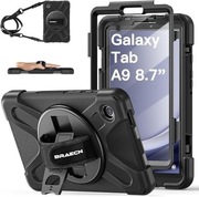 Etui BRAECN do Samsung Galaxy Tab A9 8.7" 2023, czarne, obrotowe