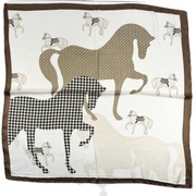 Nowa apaszka Ala jedwabna 70 x 70 cm konie