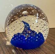 UNIKAT Caithness Śliczna szklana kula ozdoba przycisk do papieru CUDO