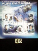 Znaczki , kosmos , bloczki stemplowane 46 [ 15 bloczków ]