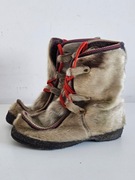 Futrzane zimowe buty norweskie skandynawskie dziecięce r. 36