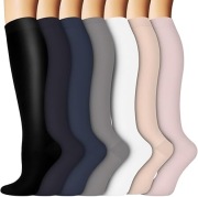 Podkolanówki uciskowe dla kobiet i mężczyzn, 7 par, rozmiar L/XL