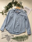 Bawełniana błękitna koszula w białe groszki 100% cotton