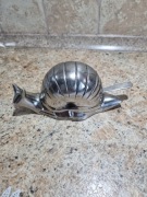 Maselniczka ślimak  szklany wkład  nożyk  sygn. EP ZINC ALLOY M H 