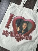 Torba tote bag Harry Styles beige pink bawełna cotton bawełniana