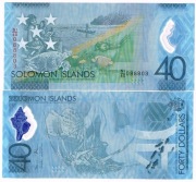 Wyspy Salomona 40 dol Polimer P-37 UNC Okazjonalny