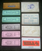 Zestaw starych bibułek do papierosów 10 szt