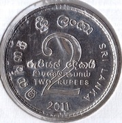 SRI LANKA 2 rupie 2011, KM# 147a, AU