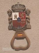 Magnes na lodówkę metalowy Madrid Spain. Hiszpania. Madryt. Otwieracz.
