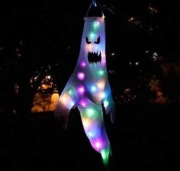 Halloween Halloweenowa dekoracja z białym duchem led 2 sztuki okazja