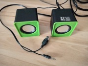 OMEGA głosniki komputerowe USB, front zielony