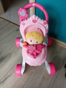 Wózek z lalką, pchacz, Fisher Price  