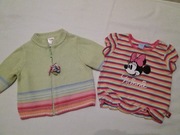 Bluzeczka DISNEY Minnie 74 +Sweterek GYMBOREE 6-12