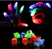 LATARKI NA PALCE MINI IMPREZOWE   4 KOLORY ŚWIATŁA LED  NA PALEC.