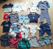 75-80 szt. MEGA zestaw ubranek PAKA dla chłopca 0-24 miesięcy
