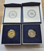 Monety 2szt. 5euro 50 rocznica bajki Smerfy