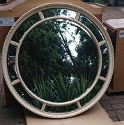 Duże, okrągłe lustro vintage