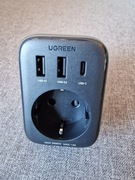 Ładowarka sieciowa 30W (2xUSB/USB C/AC) / adapter EU - EU 13A Ugreen