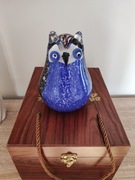 Szklana sowa w stylu Murano 