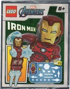 LEGO Marvel Iron Man - Silver Hexagon on Chest + AKCESORIA sh0612 NOWY