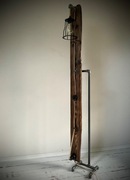 Lampa drewniana shou sugi ban - rustykalna, loft - wersja 9