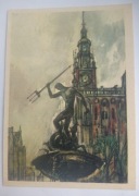 GDAŃSK - NEPTUN NA TLE WIEŻY RATUSZA GŁÓWNEGO 