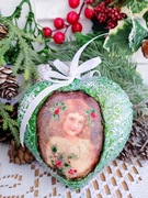 Bombka serce 10 cm wyprzedaż