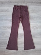 ONLY - BORDOWE SPODNIE TYPU DZWONY Z POŁYSKIEM, NOWE Z METKĄ