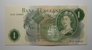 Stary banknot One Pound Anglia