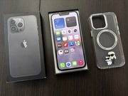 Telefon iPhone 13 Pro 128GB Grafit - 93% Kondycji Pudełko/Etui