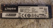 Dysk SSD M.2 NVMe Kingston A2000 250GB – STAN NIEZNANY / NIE TESTOWANY