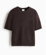 H&M__Dzianinowy czekoladowy sweterek wełna__M/38 