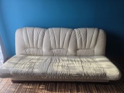 Kanapa skórzana z dwoma fotelami skórzanym 