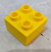 LEGO Duplo klocek 2x2 żółty 2szt.