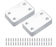 Zestaw 20 płaskich łączników ze stali nierdzewnej 38x60 mm