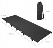 Przenośne Łóżko Kempingowe Z Torbą Składane Aluminiowe
