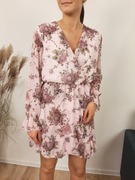 Sukienka damska kwiaty róże  do pracy codzienna roz. uniwersalny