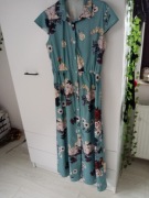 Elegancka sukienka roz M długa kwiaty 