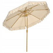 PARASOL PLAŻOWY Outsunny Ø265 cm z frędzlami