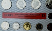 Kompletny Zestaw monet menniczych Marki 2001 Monachium 
