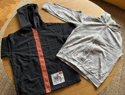 Bluzy chłopięce z kapturem, rozpinane - 2 sztuki ( zestaw ), rozmiar 128