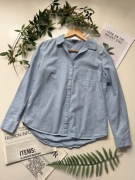 Bawełniana błękitna koszula w białe groszki 100% cotton