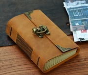 Książka Notes Pamiętnik Prawdziwa Skóra Zamek Dużo kartek A6