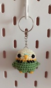 Breloczek papużka falista na szydełku 